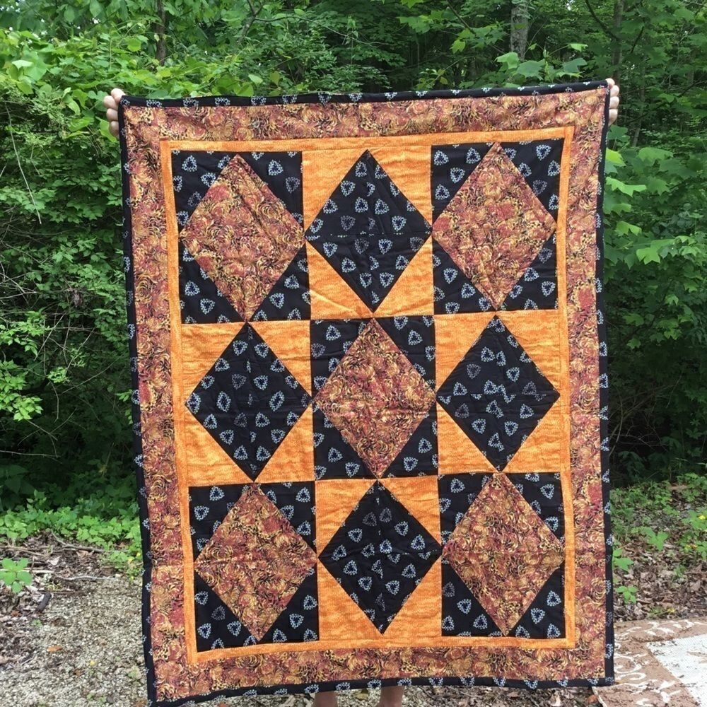 NWT HandCrafted Fall Color Quilt - Picture 2 of 16